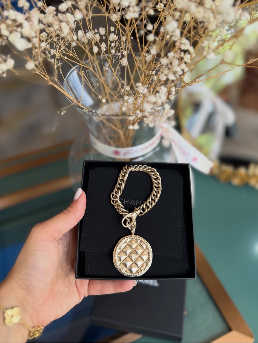 CHANEL PENDANT NEDALLION CHAIN CHARM BRACELET